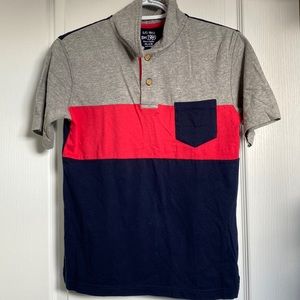 Boys Grey Collared Polo T-Shirt